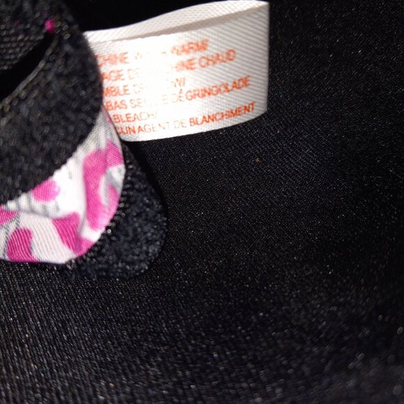 Inteco Intimates 36B 5 Padded Bra Panty Set Pink Black Adjustable Leopard Plaid - Picture 5 of 6